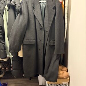 Unique Vintage Black Wool Coat